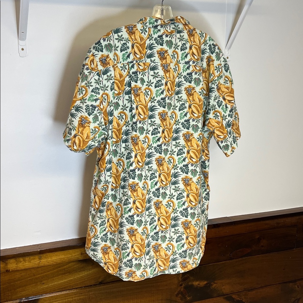 Printfresh Monkey Leafy Jungle Print Button Down … - image 2